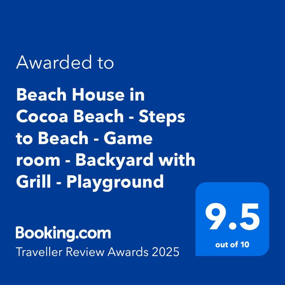Beach House In Cocoa Beach - Steps To Beach - Game Room - Backyard With Grill - Playground Holiday home *